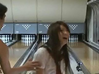 Asian Cutie Win A Dildo At Bowling